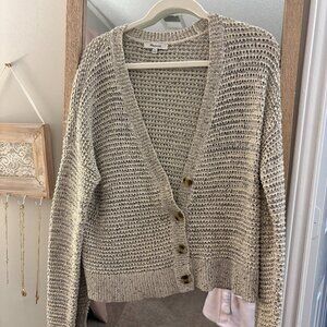 Madewell Gray Heather Cardigan Button Up